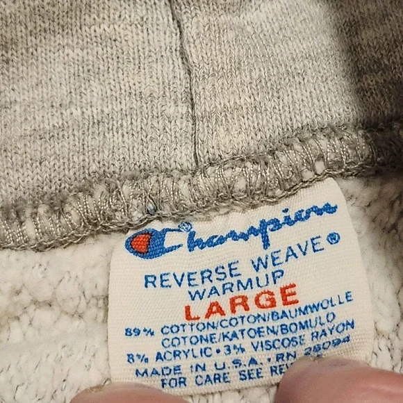 VTG 80s Champion Reverse Weave Warmup Ohio State Mens L Large Hoodie USA Thrash
